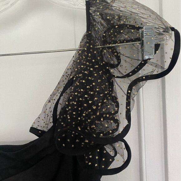 1980s Vintage LA GLO Gold Rhinestones and Formal Dress Cocktail 7/8 - Picture 2 of 4